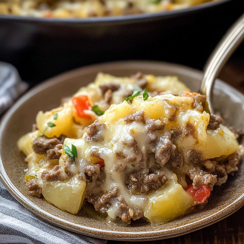 Cheesesteak Potato Casserole