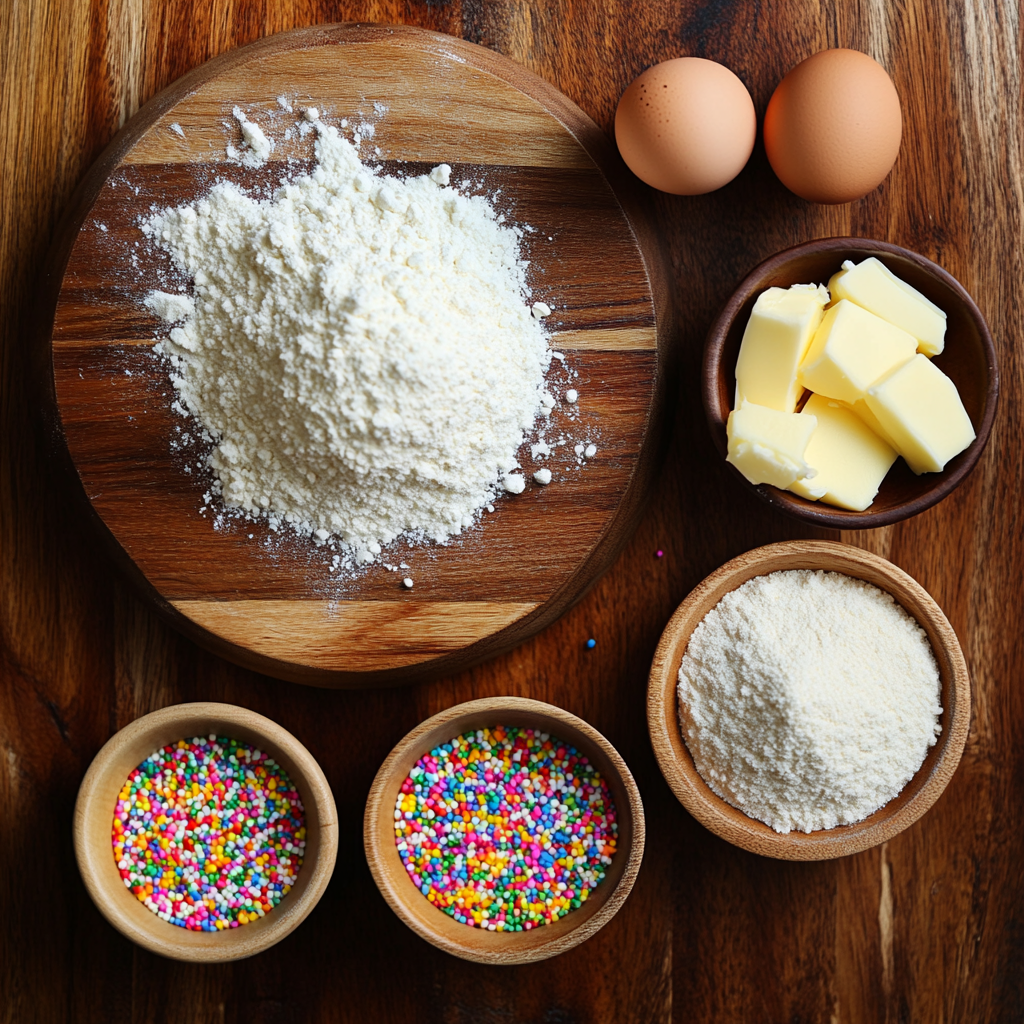 Christmas Sugar Cookie Bars You Can Bake With the Kids ingredients