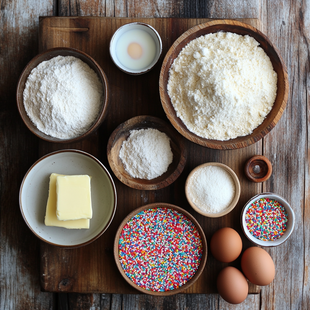 Christmas Sugar Cookie Bars You Can Bake With the Kids ingredients