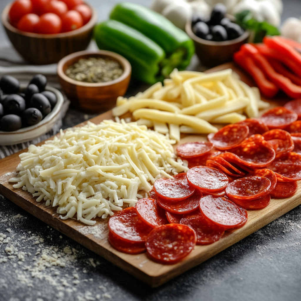 Christmas Tree Pizzas: Festive Holiday Recipe ingredients