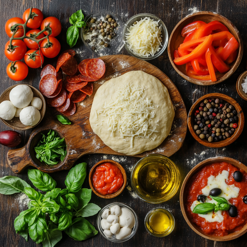 Christmas Tree Pizzas: Festive Holiday Recipe ingredients