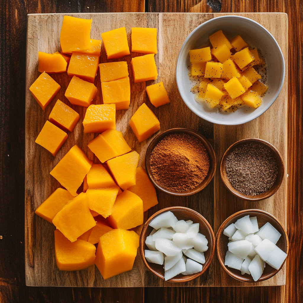 Crockpot Butternut Squash ingredients