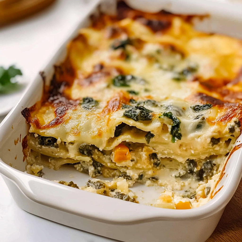 Veggie White Lasagna ingredients