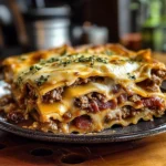 Parmesan Garlic Bacon Cheeseburger Lasagna